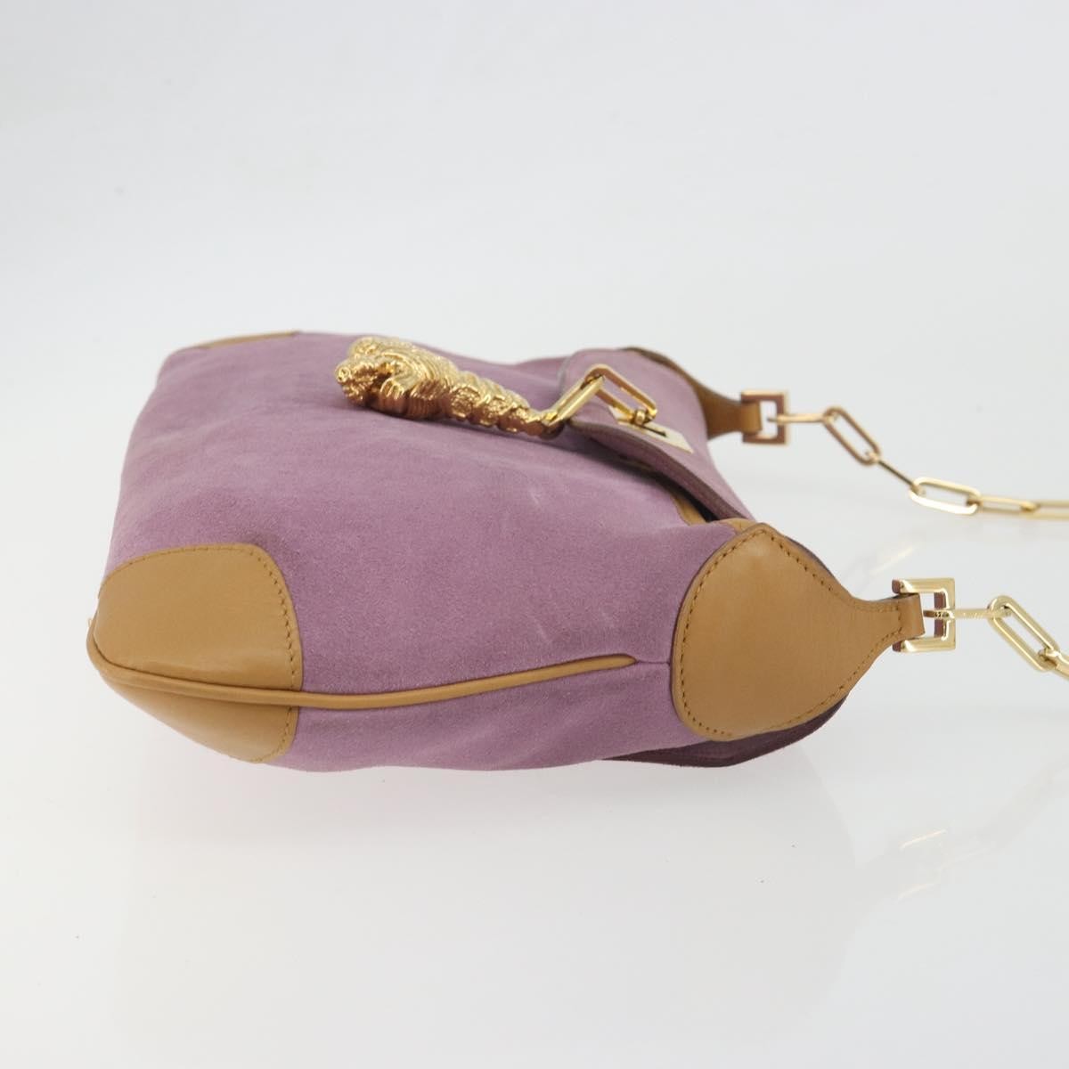 Gucci Tiger Charm Suede, Multicolour, Suede, Shoulder Bag