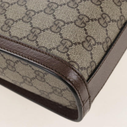Gucci Cut Out Handle Printed GG Coated Canvas, Brown, Canvas, Tote Bag