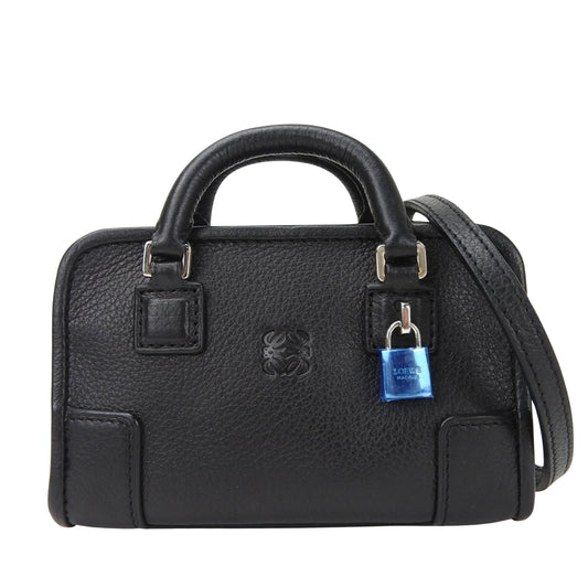 Loewe Amazona, Black, Leather, handbag