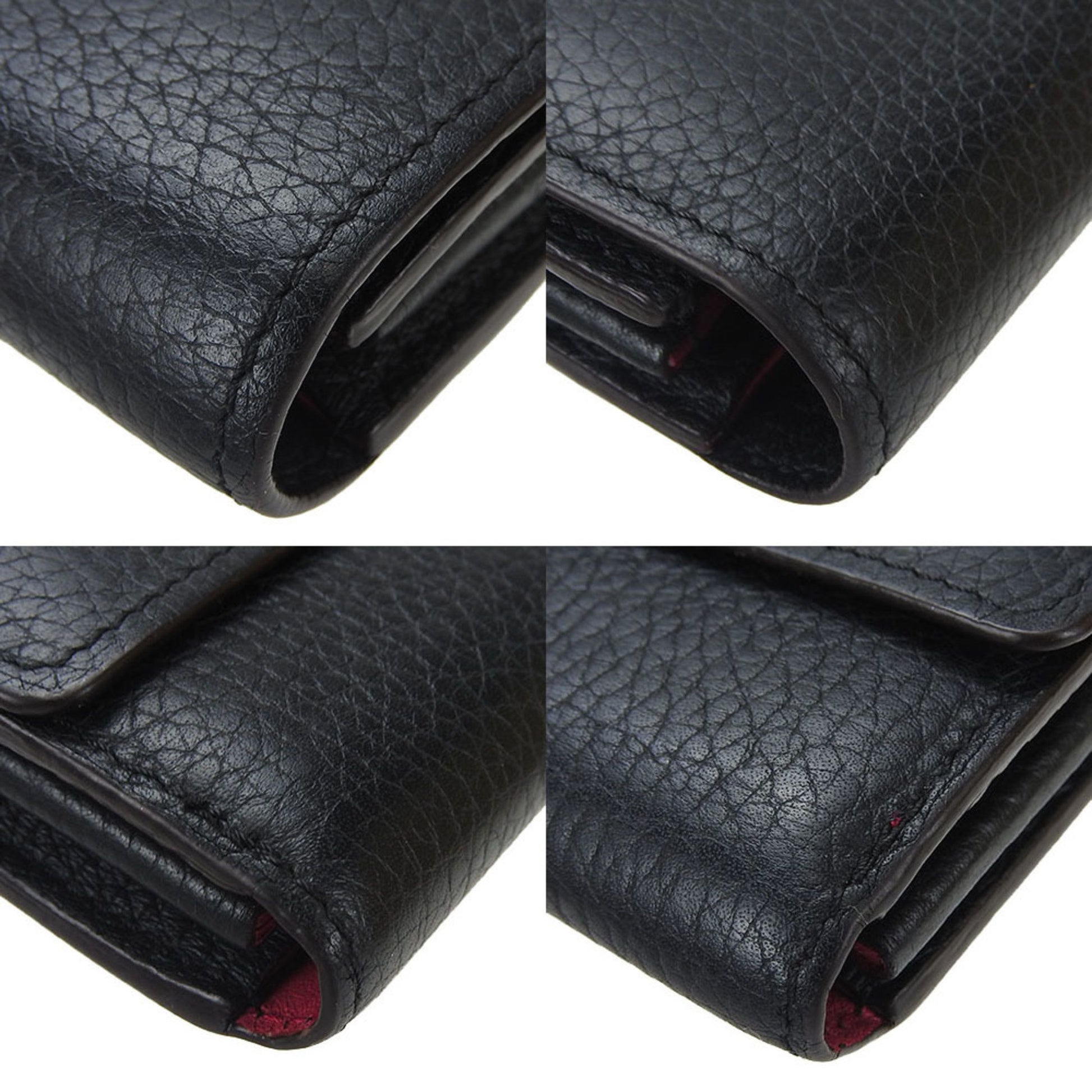 Louis Vuitton Capucines, Black, Leather, wallet