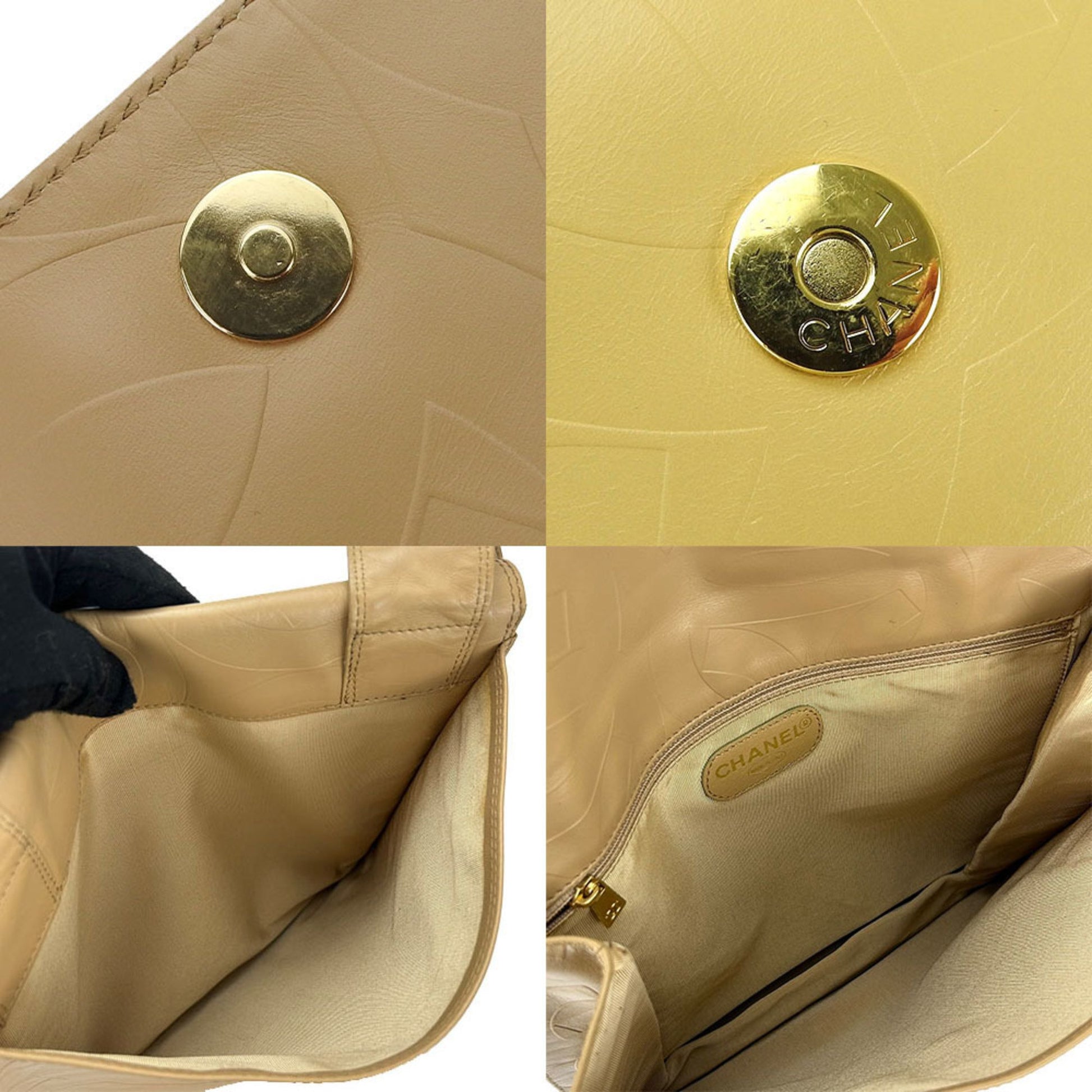 Chanel, Beige, Leather, shopper