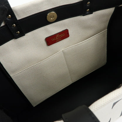 Valentino Garavani Grande Plage VLTN Canvas, Beige, Canvas, Tote Bag