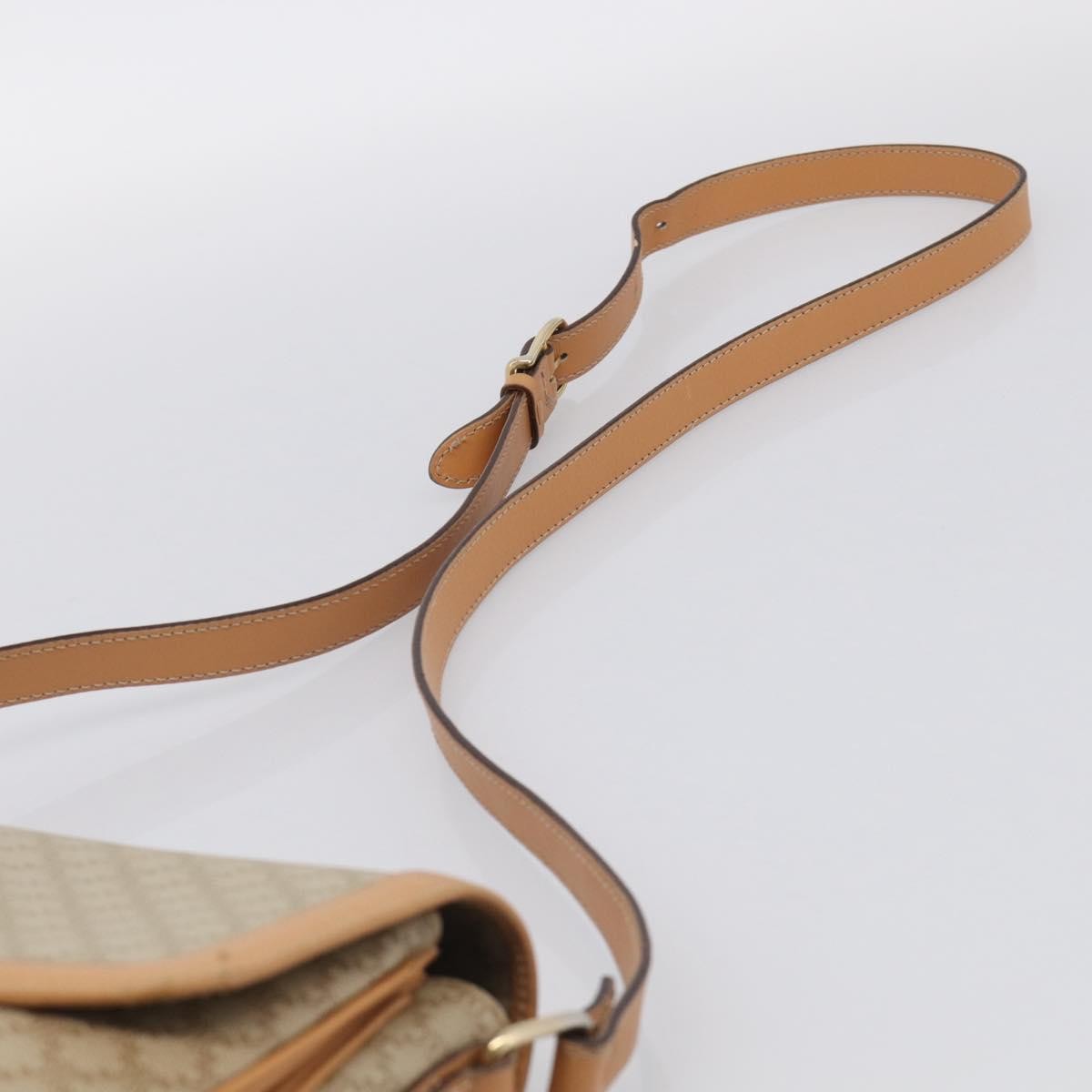 Celine Macadam Shoulder Canvas, Beige, Canvas, Crossbody Bag