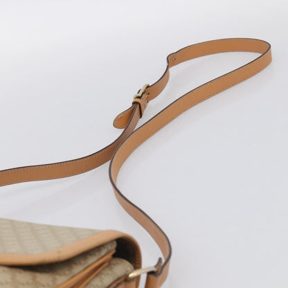 Celine Macadam Shoulder Canvas, Beige, Canvas, Crossbody Bag