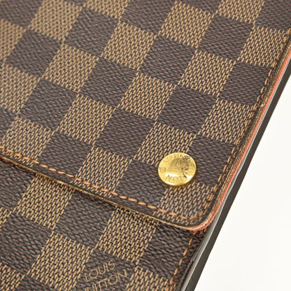 Louis Vuitton Portobello Messenger Damier Ebene, Brown, Canvas, Shoulder Bag