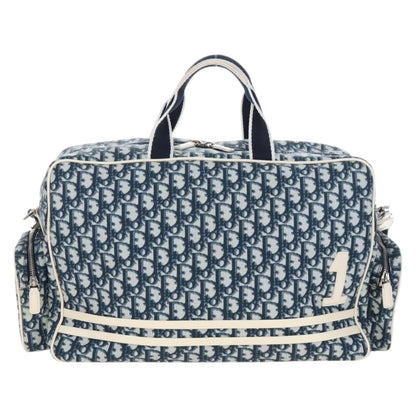 Christian Dior Vintage Girly Boston Diorissimo Canvas, Navy, Canvas, Handbag