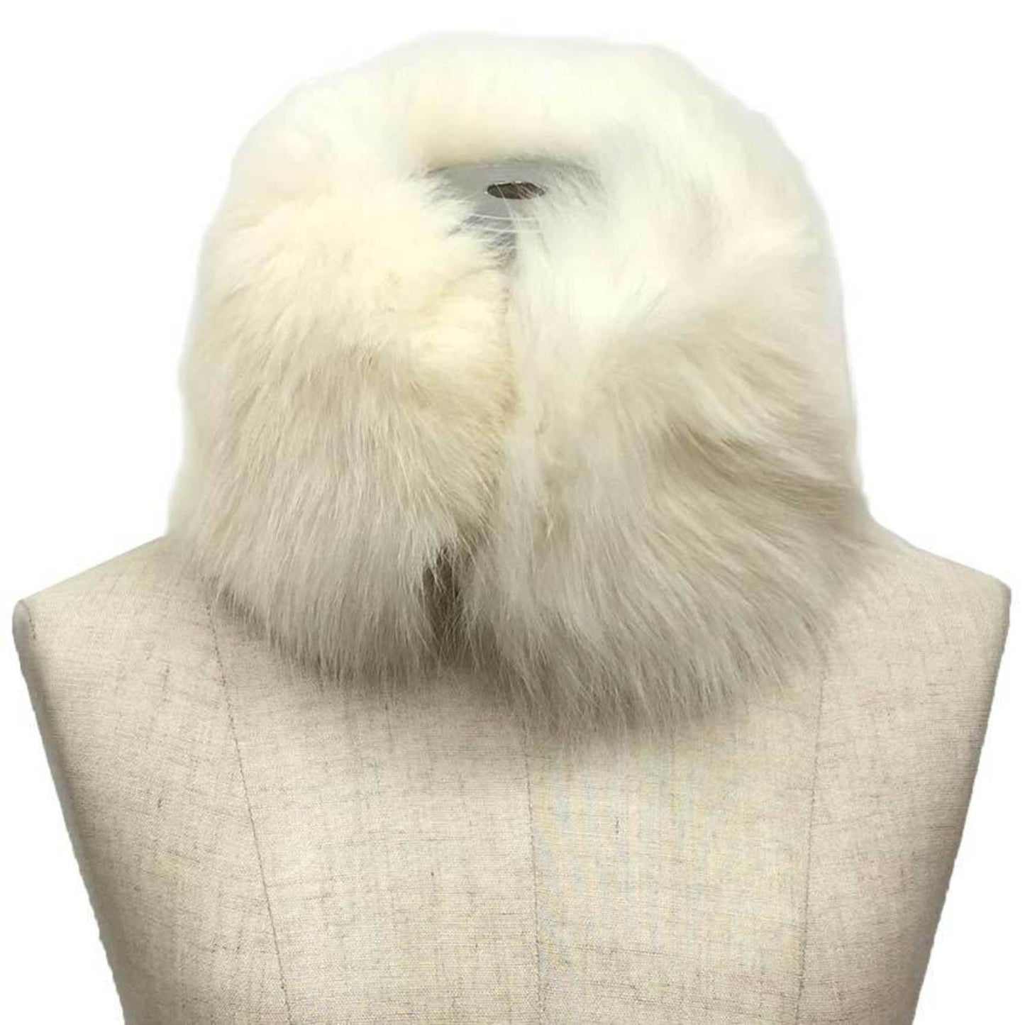 Hermès, Ecru, Faux Fur, scarf