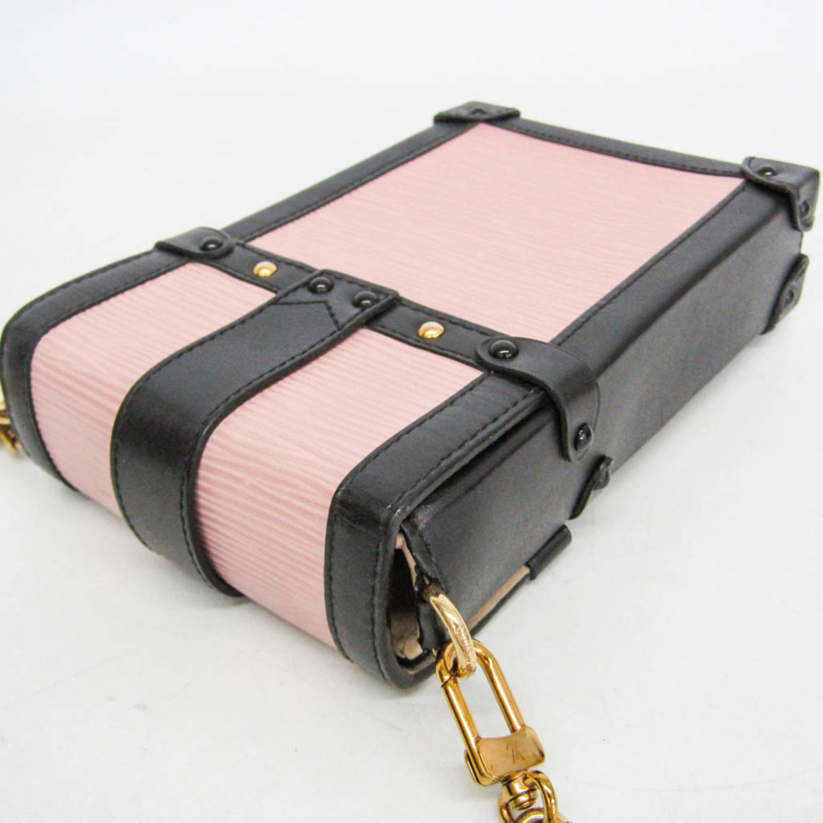 Louis Vuitton Vertical Trunk Pochette Epi Leather, Pink, Leather, Clutch