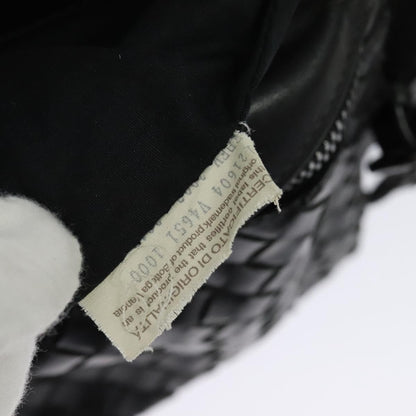 Bottega Veneta Utility Waist Leather with Intrecciato, Black, Leather, Shoulder Bag