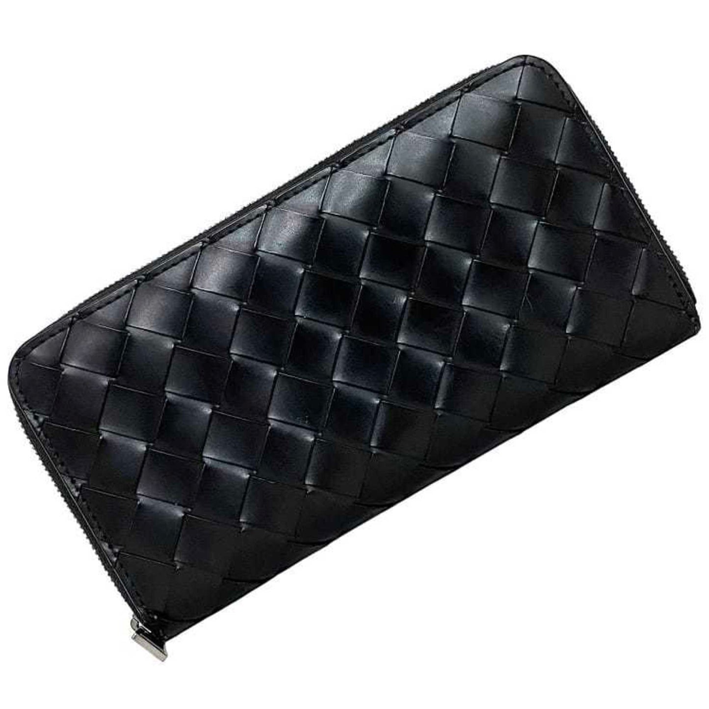 Bottega Veneta Intrecciato, Black, Leather, wallet