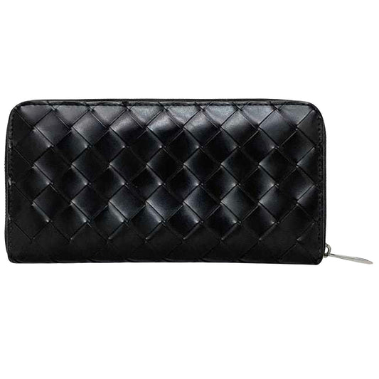 Bottega Veneta Intrecciato, Black, Leather, wallet