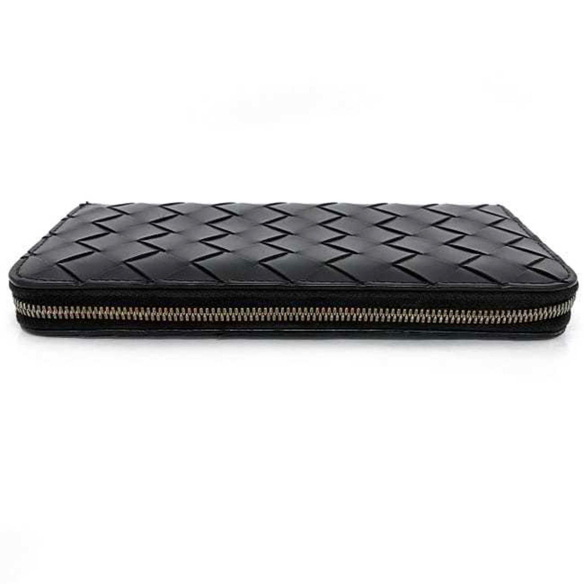 Bottega Veneta Intrecciato, Black, Leather, wallet