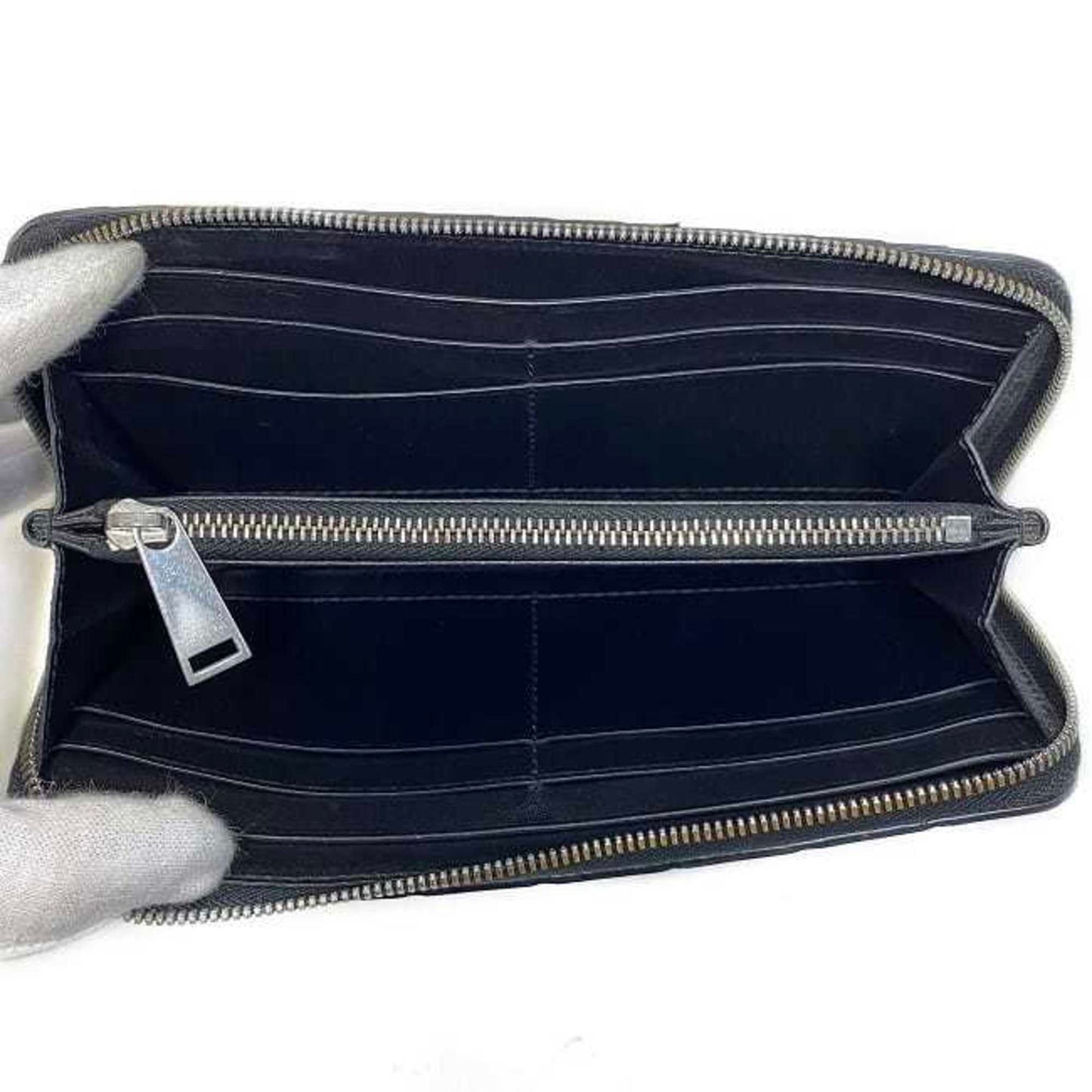 Bottega Veneta Intrecciato, Black, Leather, wallet