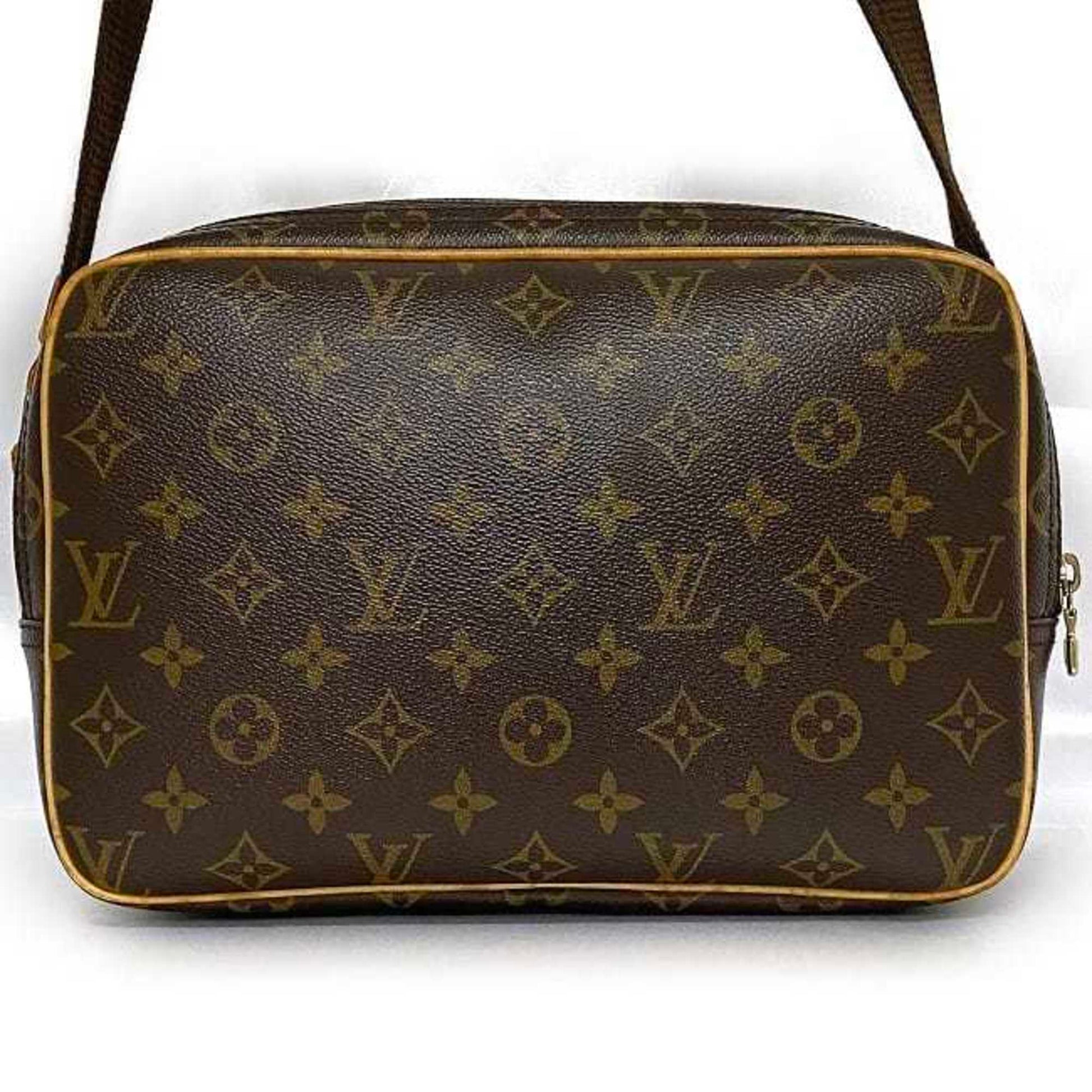 Louis Vuitton Reporter, Brown, Canvas, shoulder