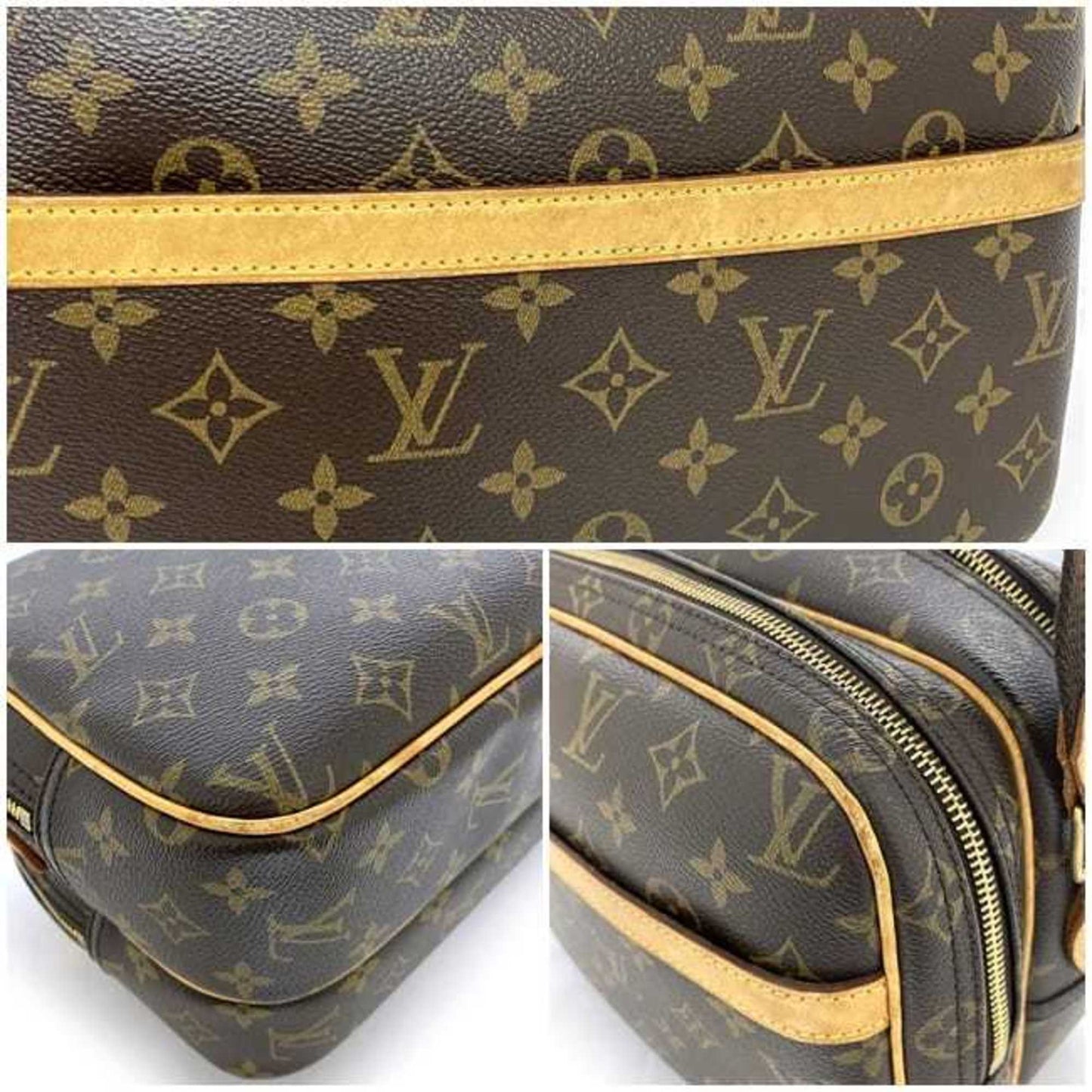 Louis Vuitton Reporter, Brown, Canvas, shoulder