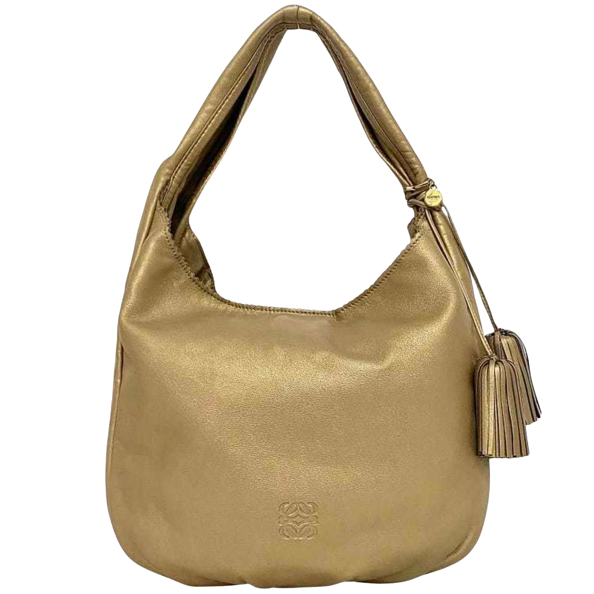 Loewe, Gold, Leather, shoulder