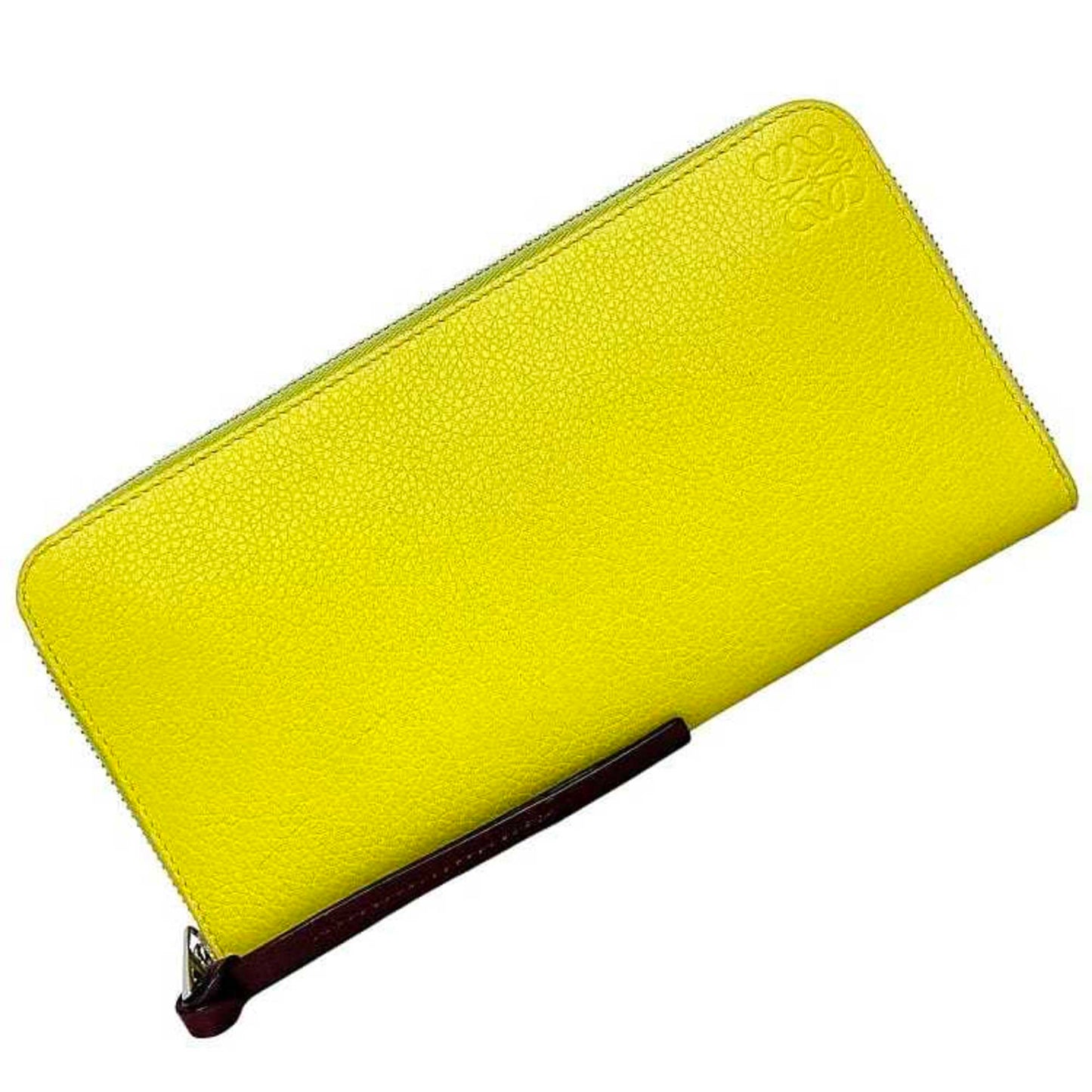 Loewe Zip Around Wallet, Yellow, Leather, wallet