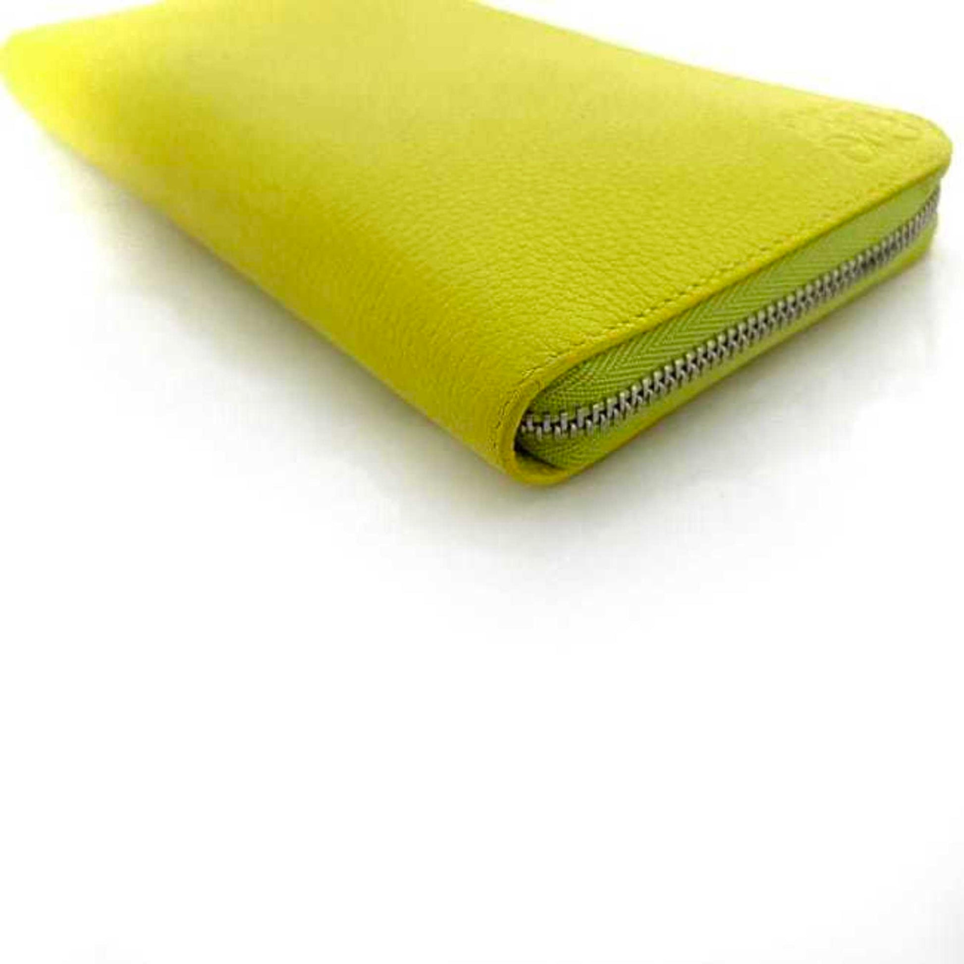 Loewe Zip Around Wallet, Yellow, Leather, wallet