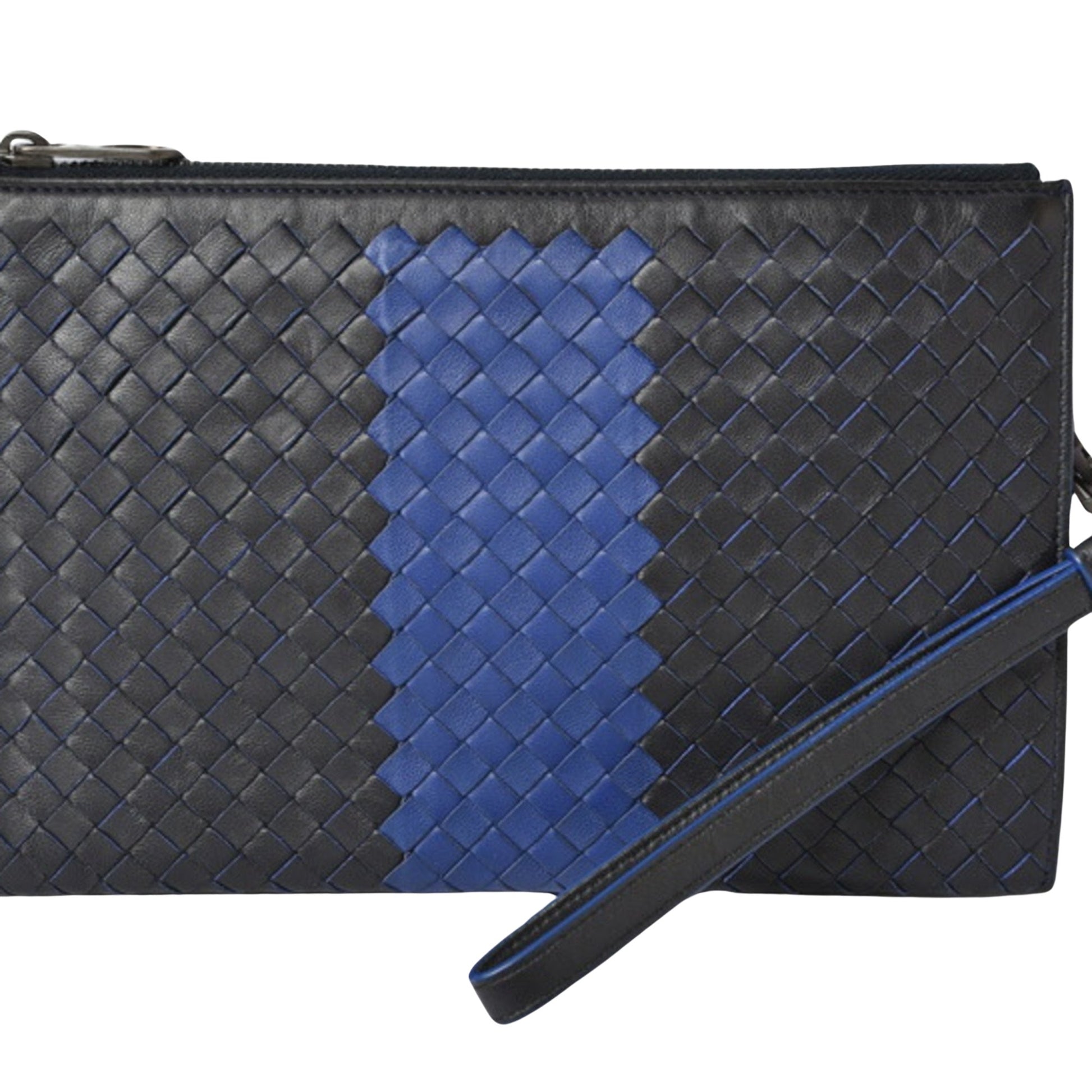 Bottega Veneta Intrecciato, Black, Leather, clutch