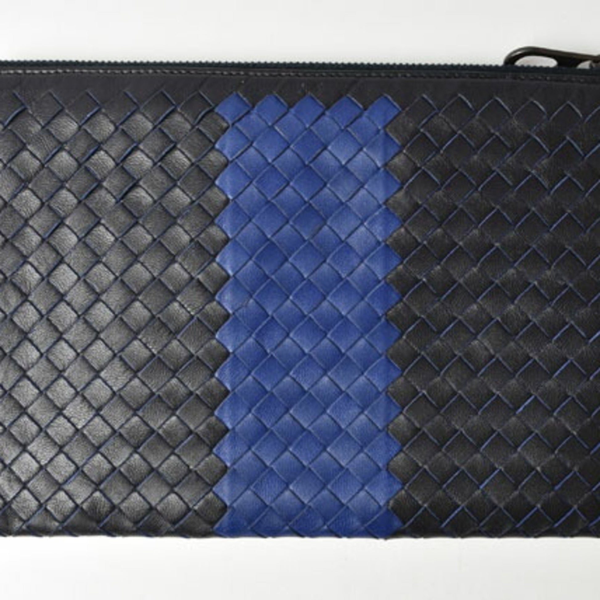 Bottega Veneta Intrecciato, Black, Leather, clutch