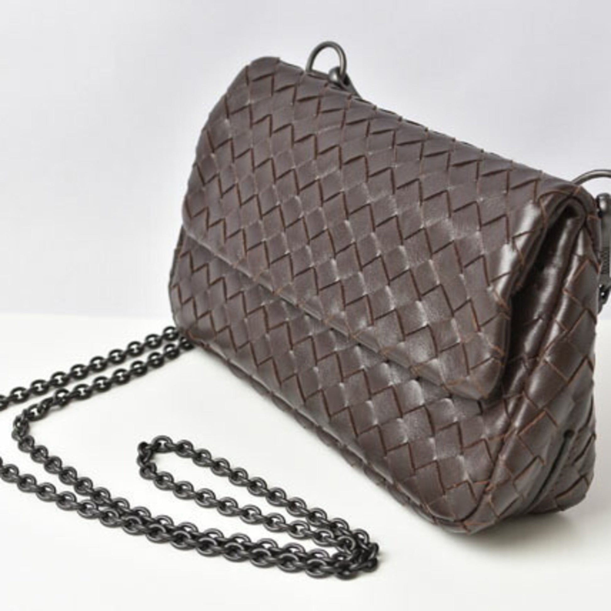 Bottega Veneta Intrecciato, Brown, Leather, shoulder