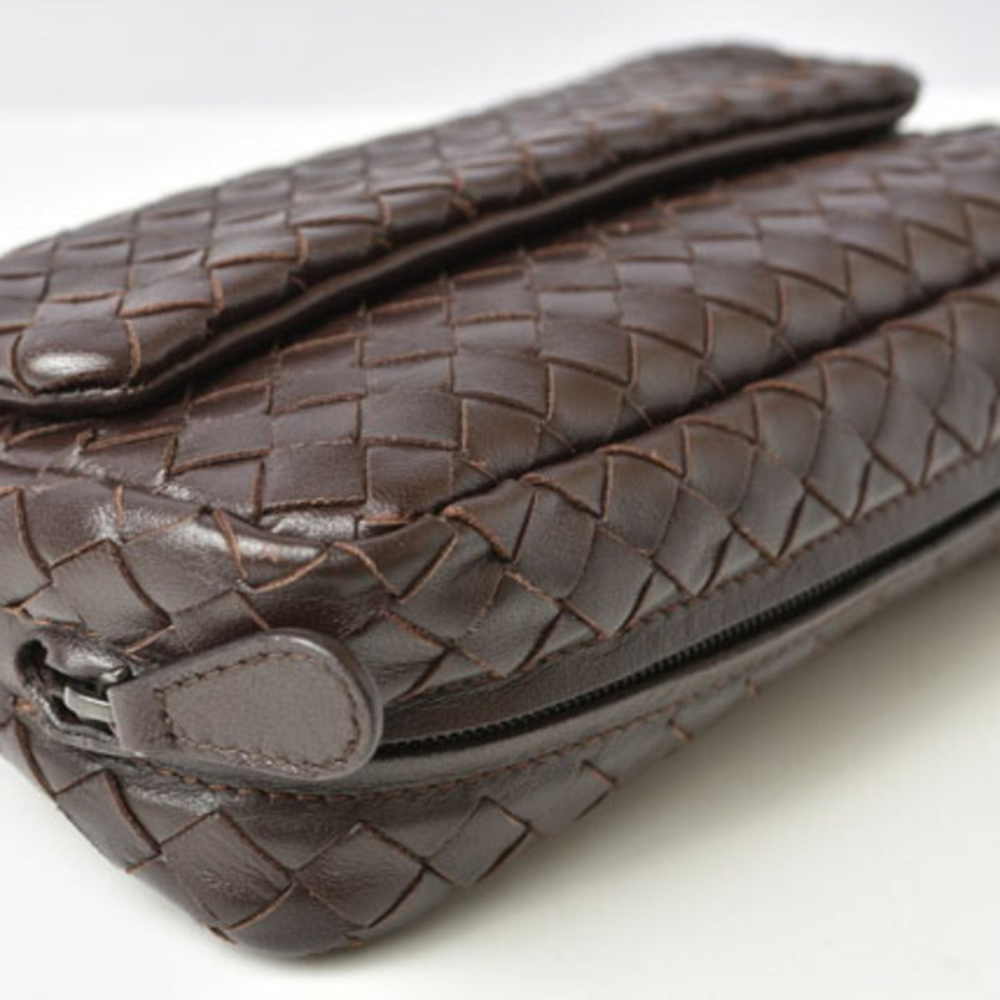 Bottega Veneta Intrecciato, Brown, Leather, shoulder