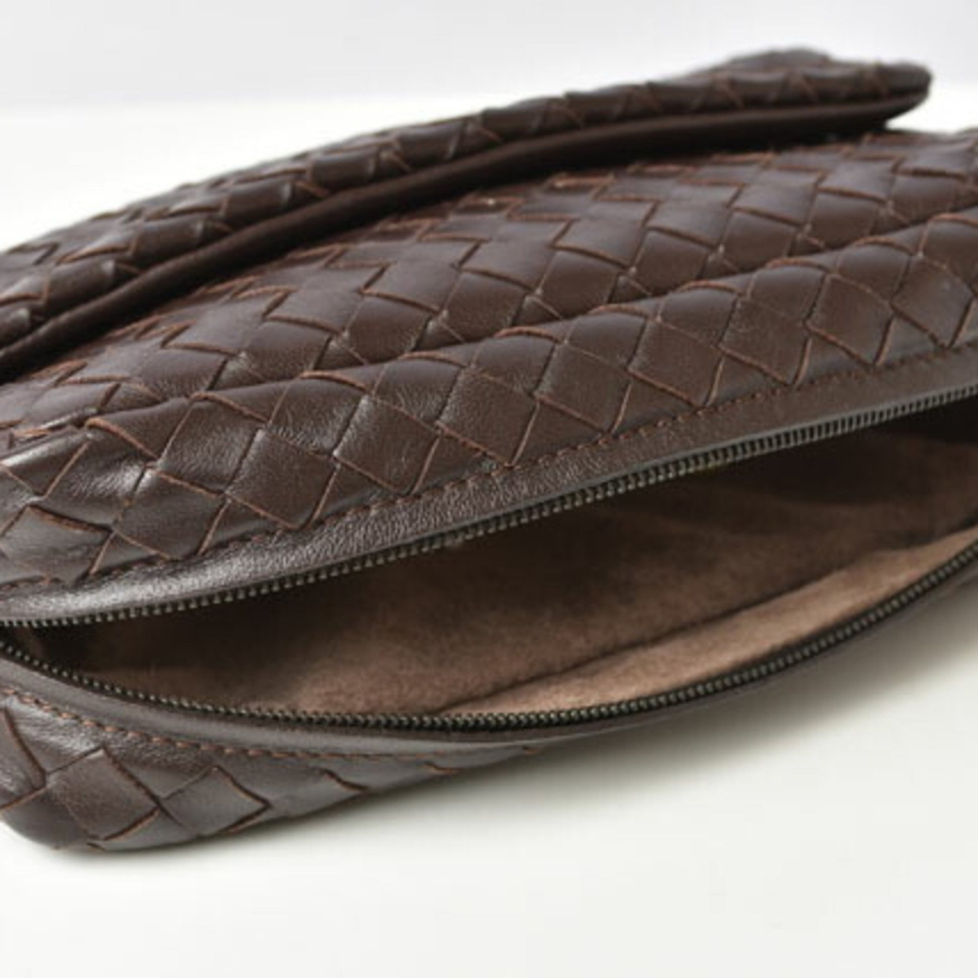 Bottega Veneta Intrecciato, Brown, Leather, shoulder