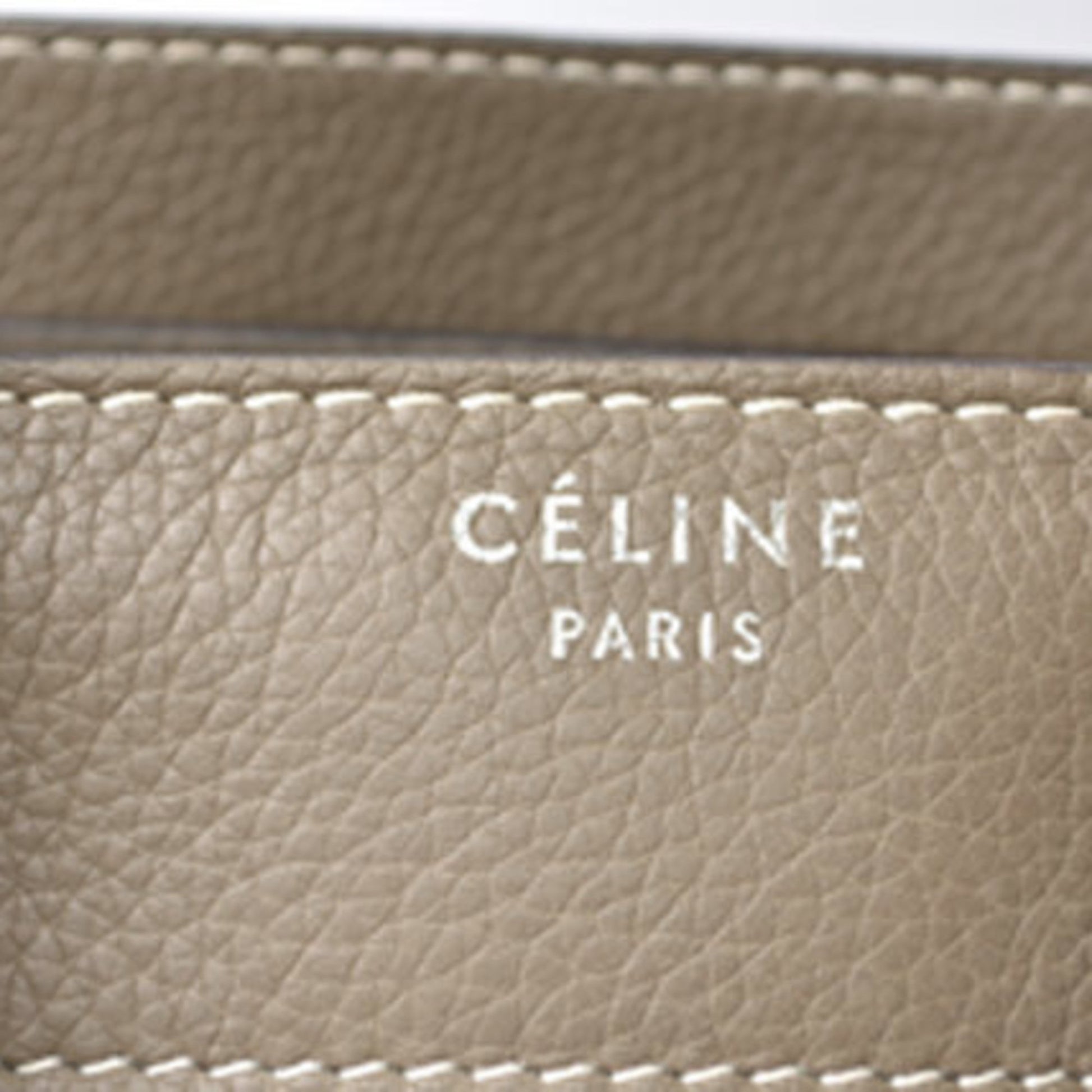 Céline Luggage, Grey, Leather, handbag