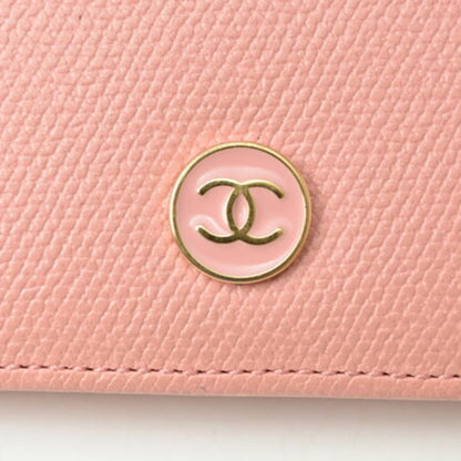 Chanel Coco Mark, Pink, Leather, wallet