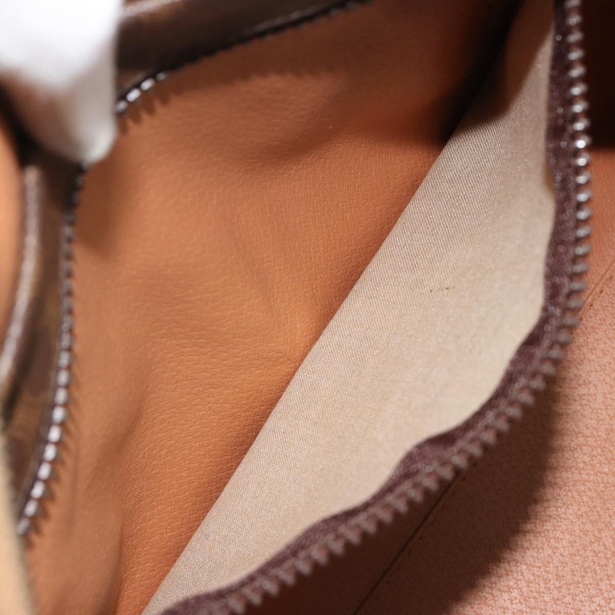 Celine Vintage Duffle Macadam Coated Canvas, Brown, Canvas, Handbag