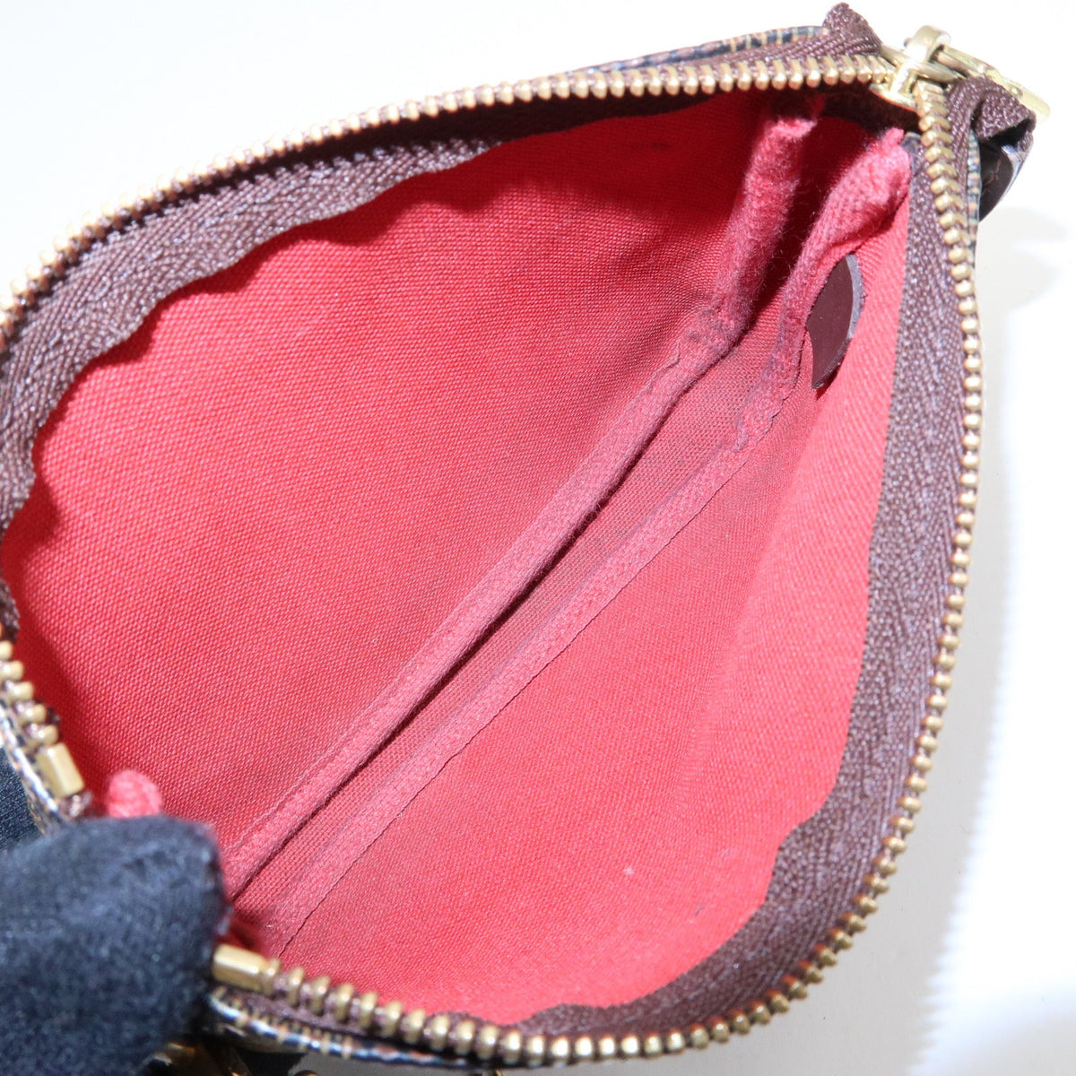 Louis Vuitton Pochette Accessoires Damier, Brown, Canvas, Clutch