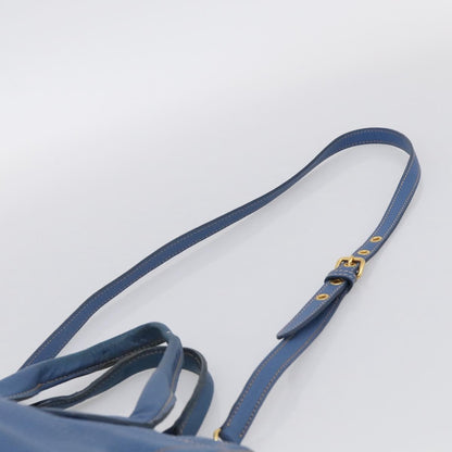 Miu Miu Beau Top Handle Leather, Blue, Leather, Handbag