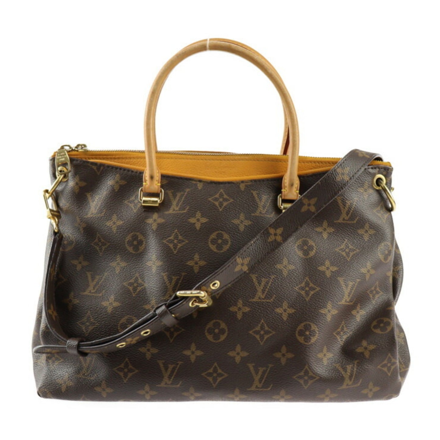 Louis Vuitton Pallas, Brown, Canvas, handbag