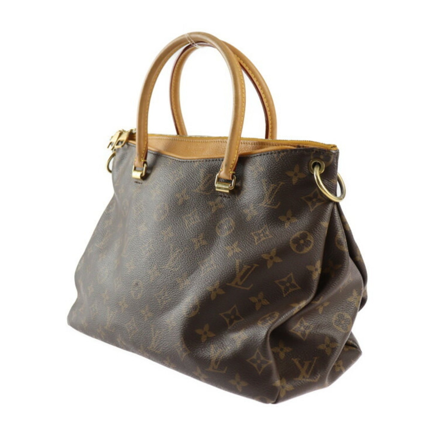 Louis Vuitton Pallas, Brown, Canvas, handbag