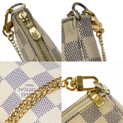 Louis Vuitton Mini pochette accessoires Damier Canvas, White, Canvas, Clutch