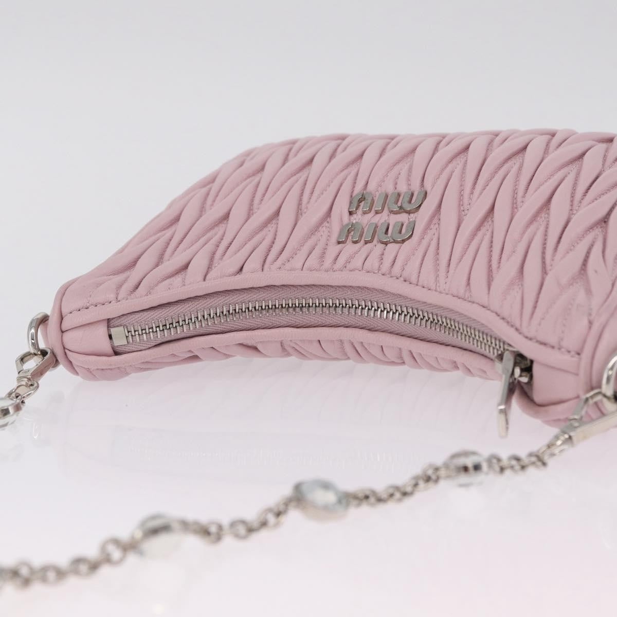 Miu Miu Shoulder Matelasse Leather, Pink, Leather, Shoulder Bag