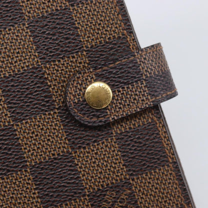 Louis Vuitton Ring Agenda Cover Damier, Brown, Canvas, Briefcase