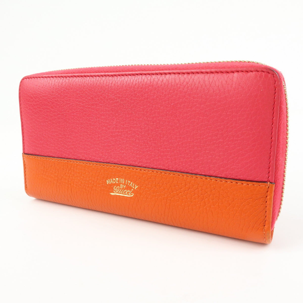 Gucci Bamboo Tassel Zip Leather, Pink, Leather, Wallet