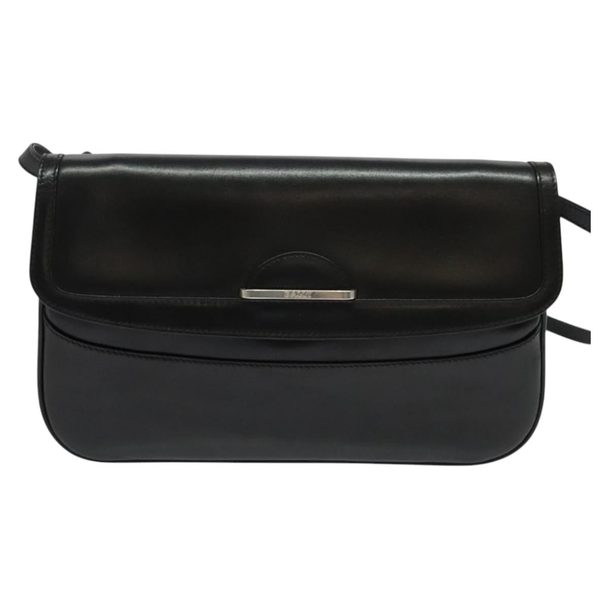 Bally Vintage Leather, Black, Leather, Shoulder Bag