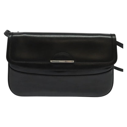 Bally Vintage Leather, Black, Leather, Shoulder Bag
