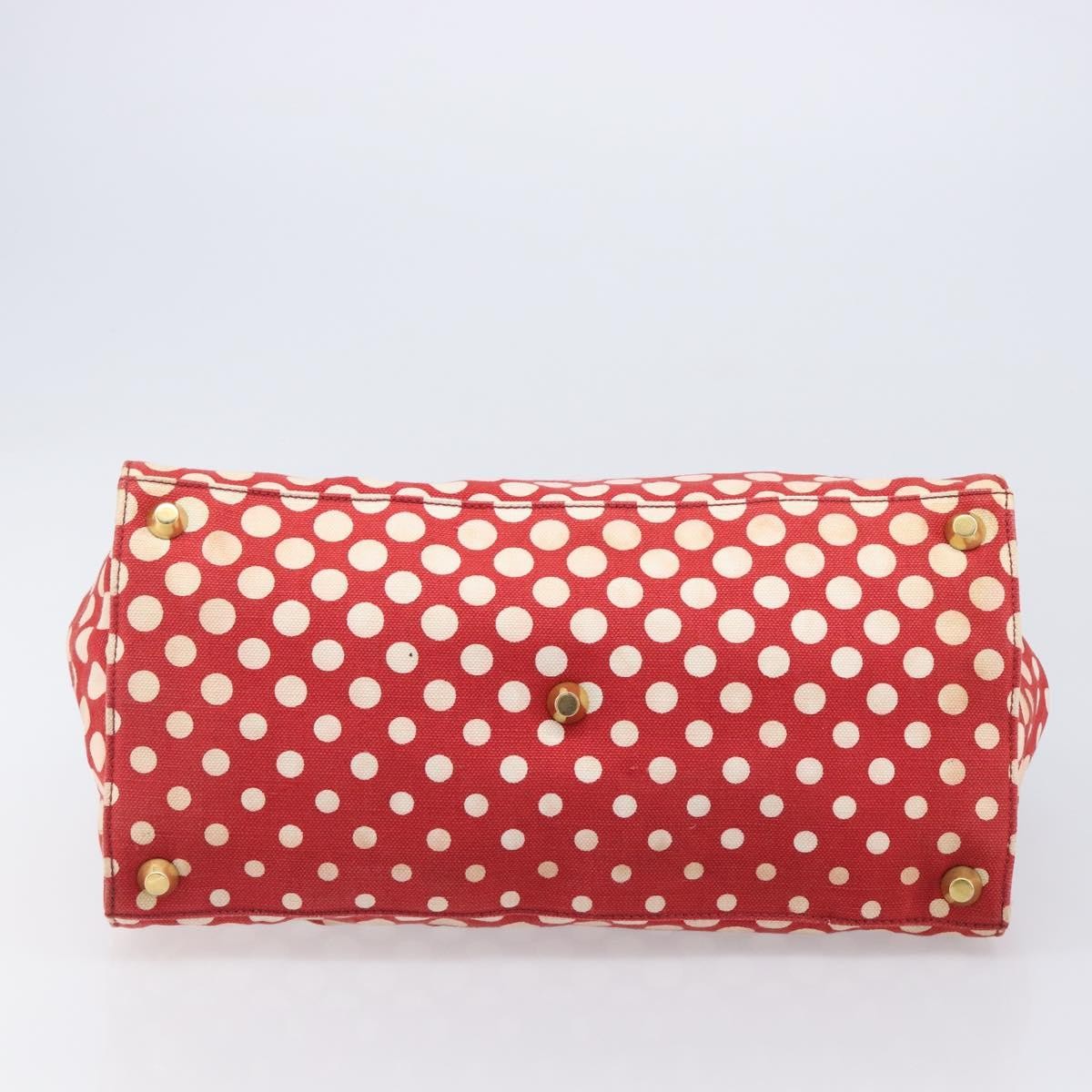Miu Miu Beau Top Handle Leather, Red, Canvas, Handbag