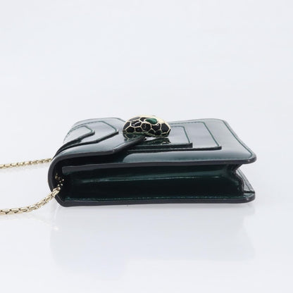 Bvlgari Serpenti Forever Patent, Green, Patent Leather, Shoulder Bag