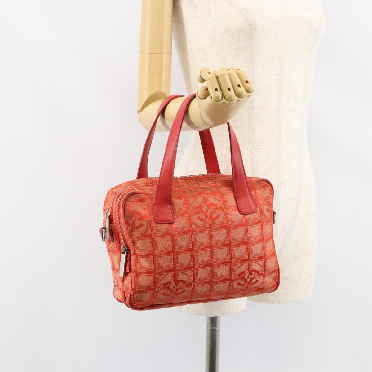 Chanel Travel Line Convertible Satchel Nylon, RED, NYLON, Handbag