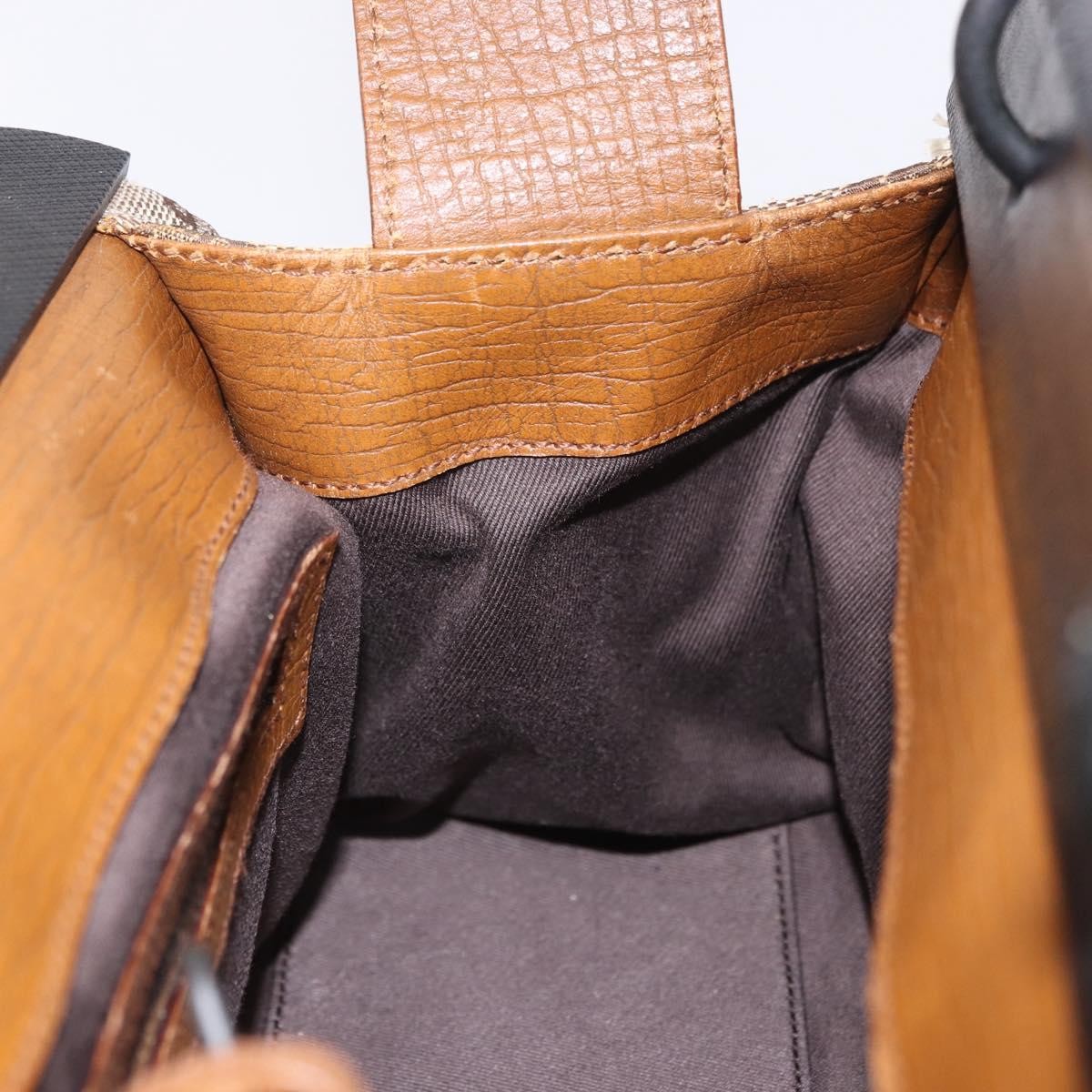 Gucci Wood Handle Frame Doctor Bag GG Canvas, Beige, Canvas, Shoulder Bag