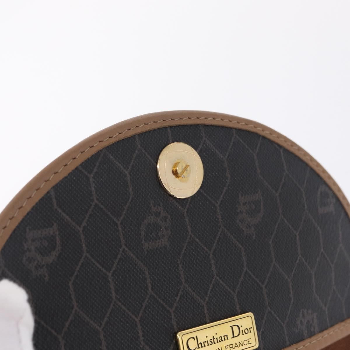 Christian Dior Vintage Honeycomb Canvas, Black, Canvas, Shoulder Bag