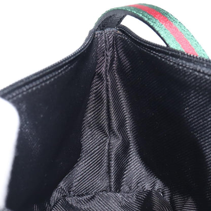 Gucci Zipped Pochette GG Canvas, Black, Canvas, Shoulder Bag