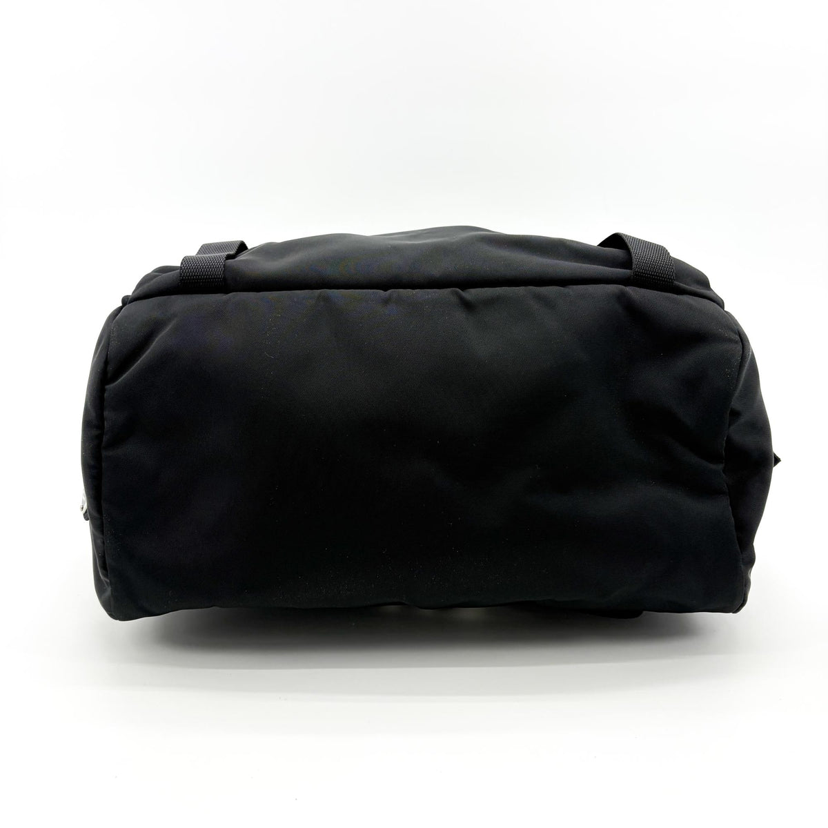 Prada Double Buckle Top Handle Tessuto, Black, Nylon, Backpack