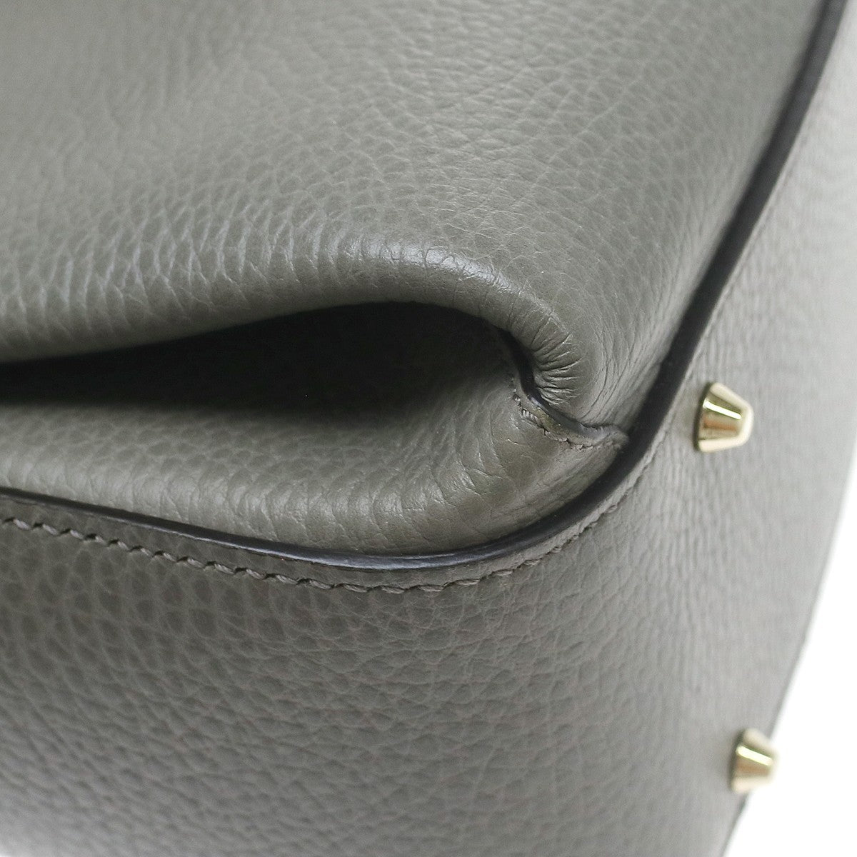 Gucci Interlocking Top Handle Leather, Gray, Leather, Shoulder Bag