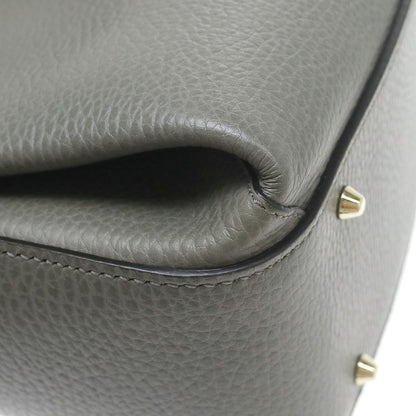 Gucci Interlocking Top Handle Leather, Gray, Leather, Shoulder Bag