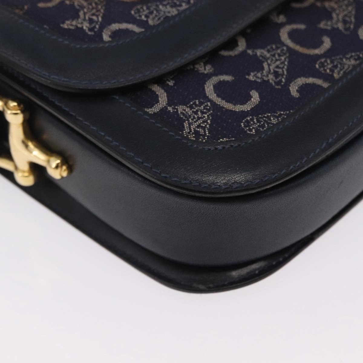 Celine C Sulky Horse carriage Canvas, Navy, Canvas, Handbag